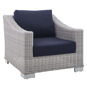 Modway Furniture Modern Conway Sunbrella® Outdoor Patio Wicker Rattan 7-Piece Sectional Sofa Set - EEI-4362