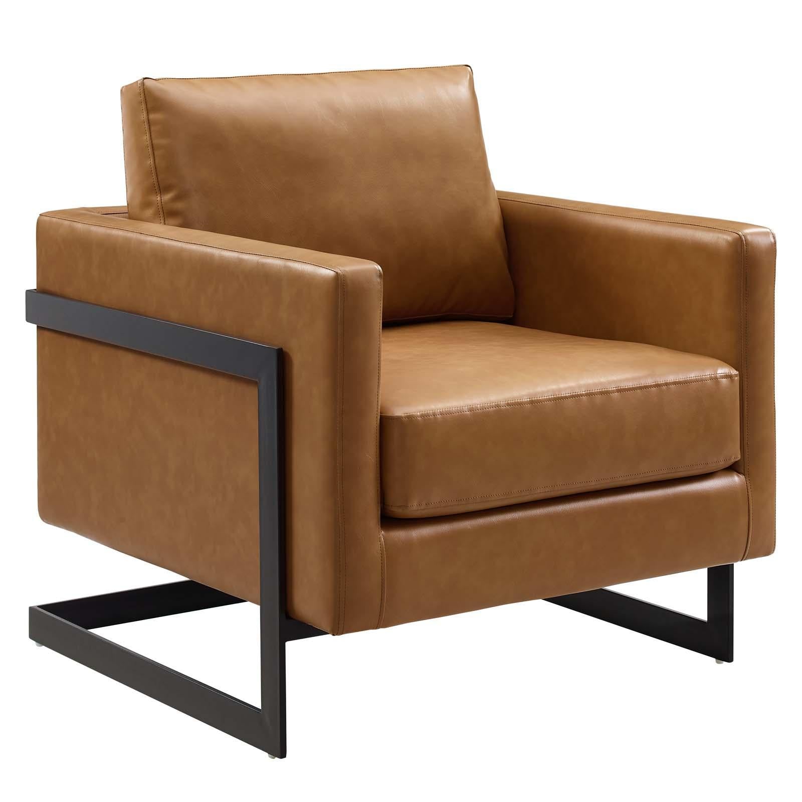 Modway Furniture Modern Posse Vegan Leather Accent Chair - EEI-4392