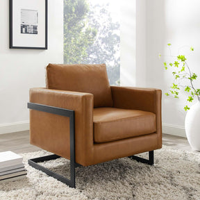 Modway Furniture Modern Posse Vegan Leather Accent Chair - EEI-4392