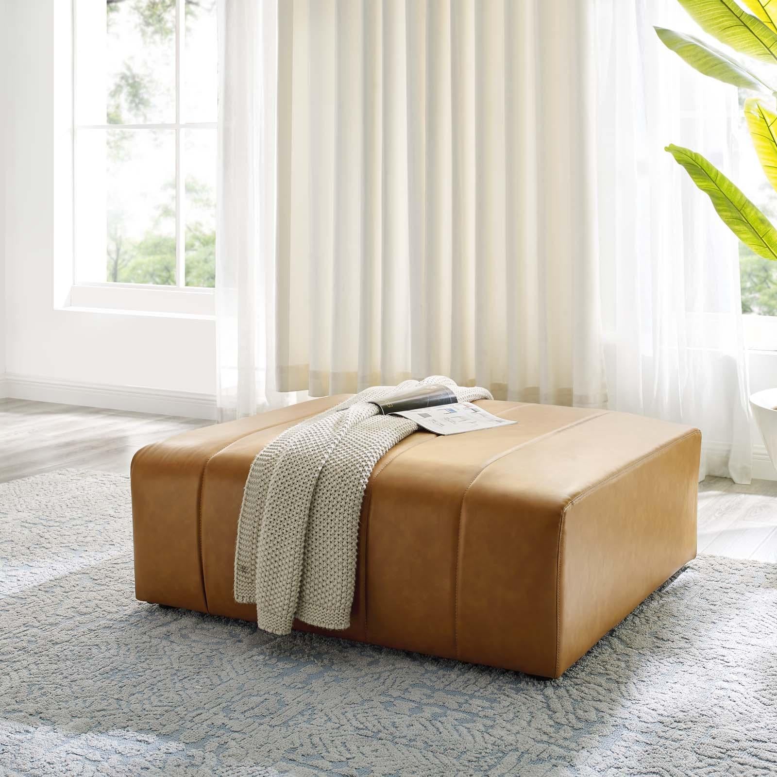 Modway Furniture Modern Bartlett Vegan Leather Ottoman - EEI-4401