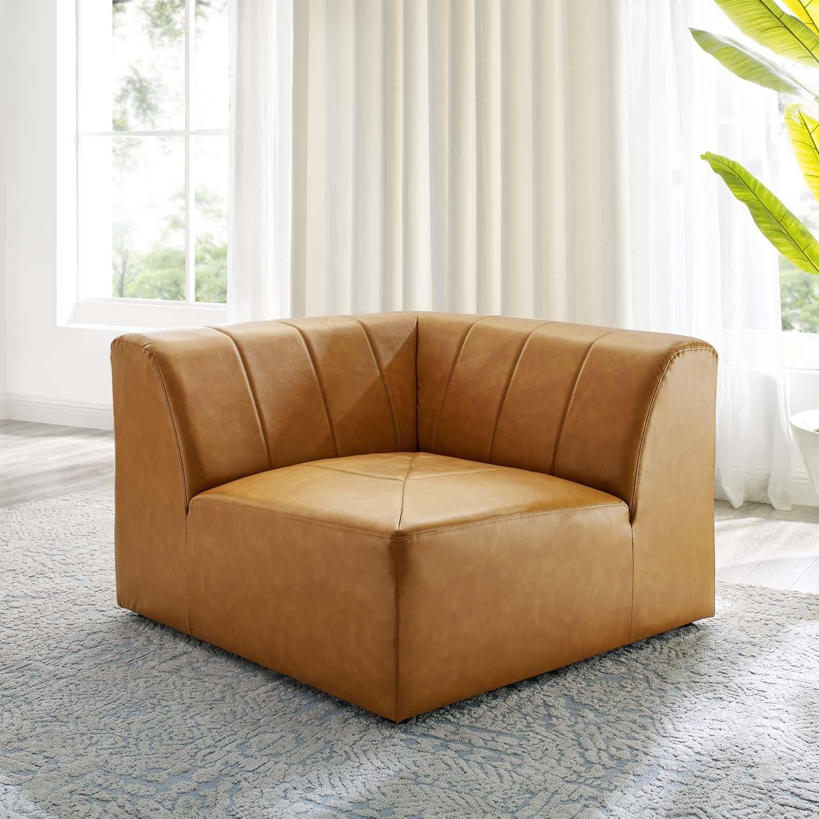 Modway Furniture Modern Bartlett Vegan Leather Corner Chair - EEI-4403