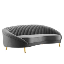 Modway Furniture Modern Camber Channel Tufted Performance Velvet Sofa - EEI-4405