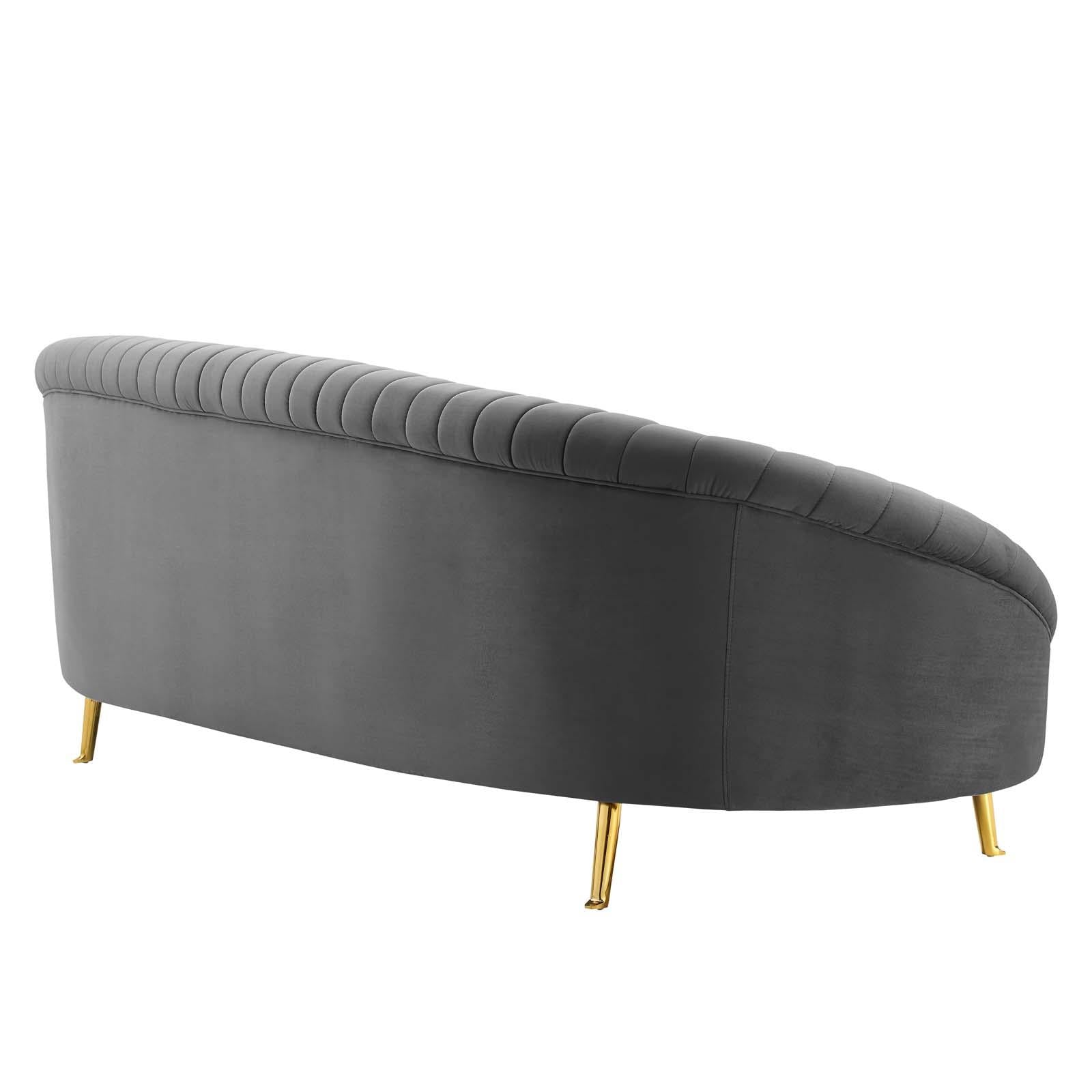 Modway Furniture Modern Camber Channel Tufted Performance Velvet Sofa - EEI-4405