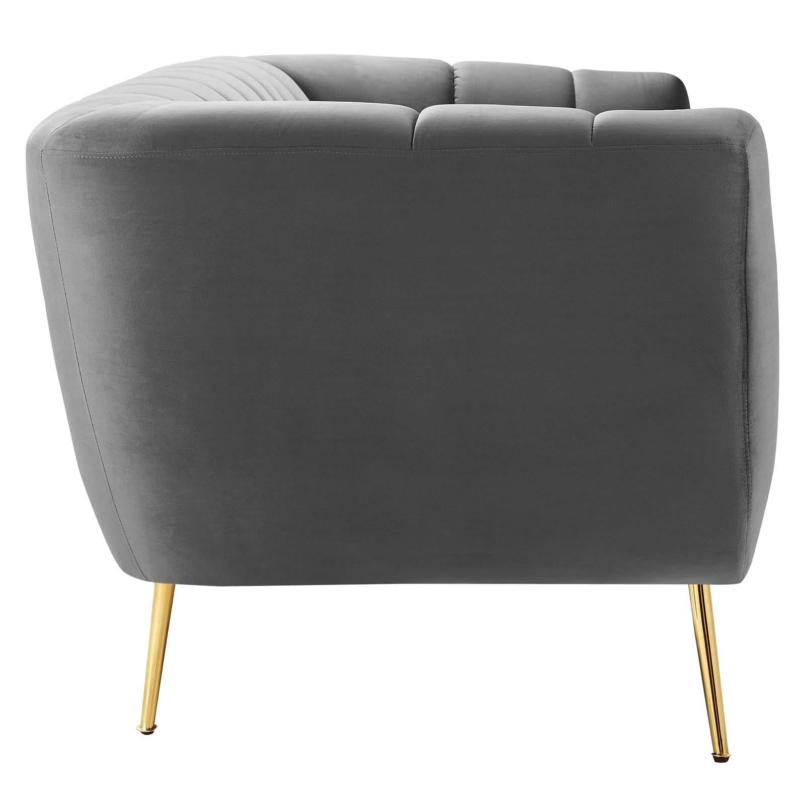 Modway Furniture Modern Favour Channel Tufted Performance Velvet Sofa - EEI-4406