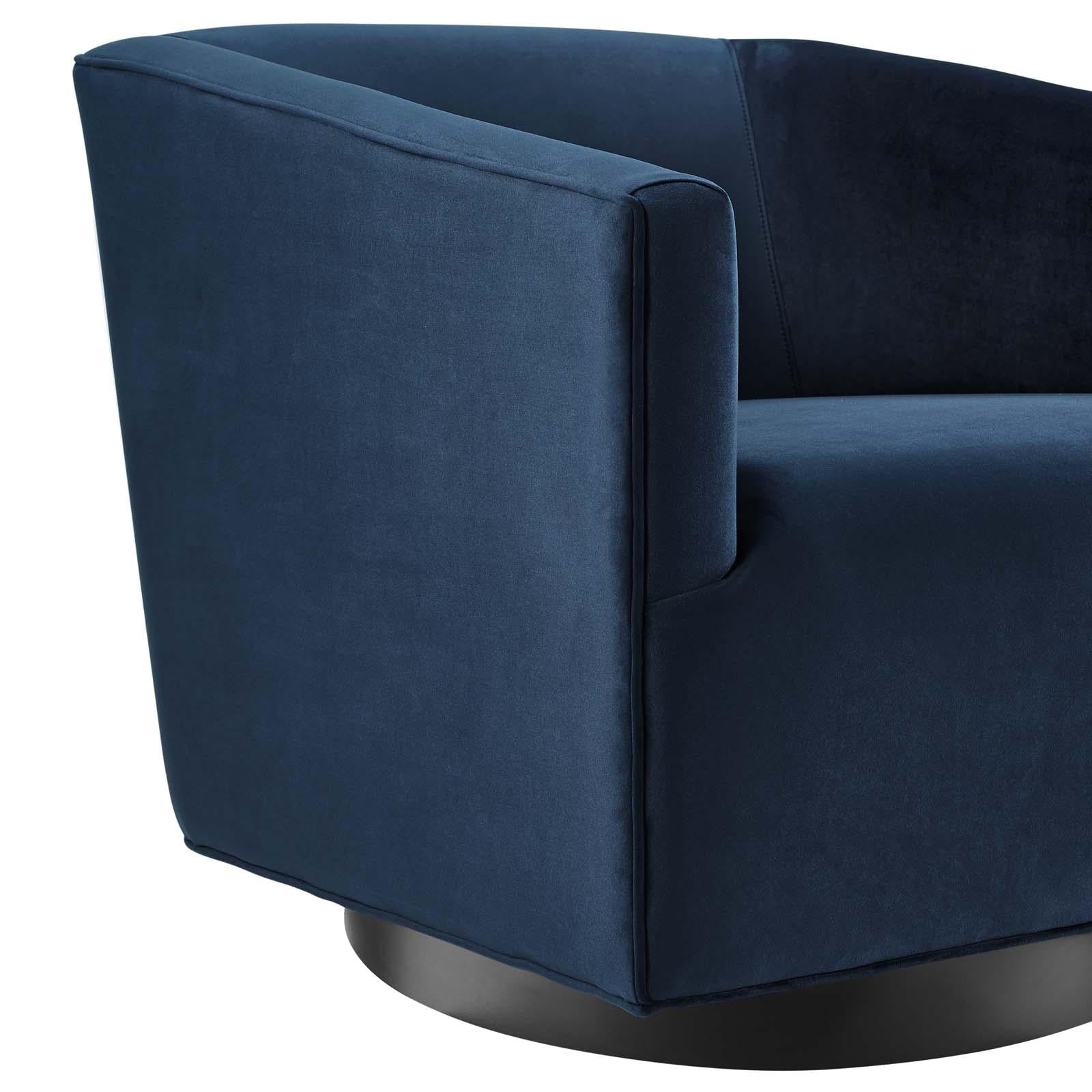 Modway Furniture Modern Twist Swivel Chair Performance Velvet Set of 2 - EEI-4427