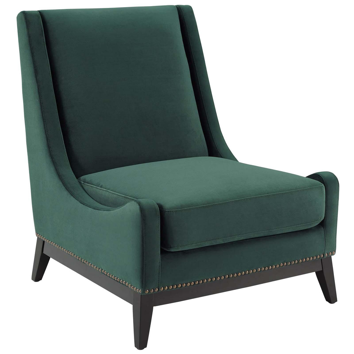 Modway Furniture Modern Confident Lounge Chair Upholstered Performance Velvet Set of 2 - EEI-4487