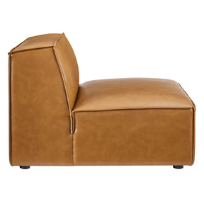 Modway Furniture Modern Restore Vegan Leather Sectional Sofa Armless Chair - EEI-4495