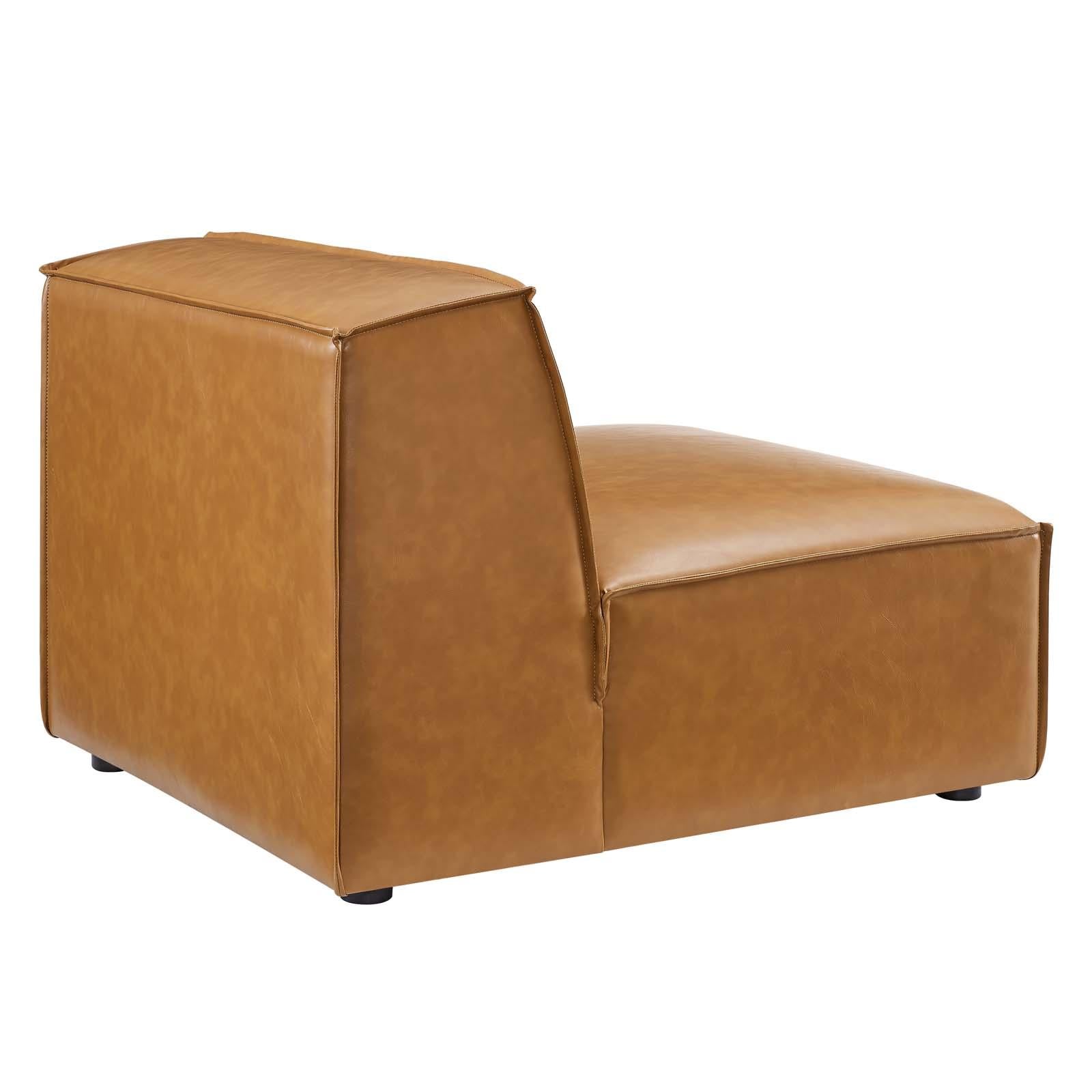 Modway Furniture Modern Restore Vegan Leather Sectional Sofa Armless Chair - EEI-4495