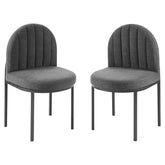 Modway Furniture Modern Isla Dining Side Chair Upholstered Fabric Set of 2 - EEI-4504