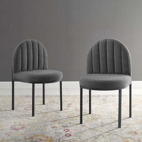 Modway Furniture Modern Isla Dining Side Chair Upholstered Fabric Set of 2 - EEI-4504