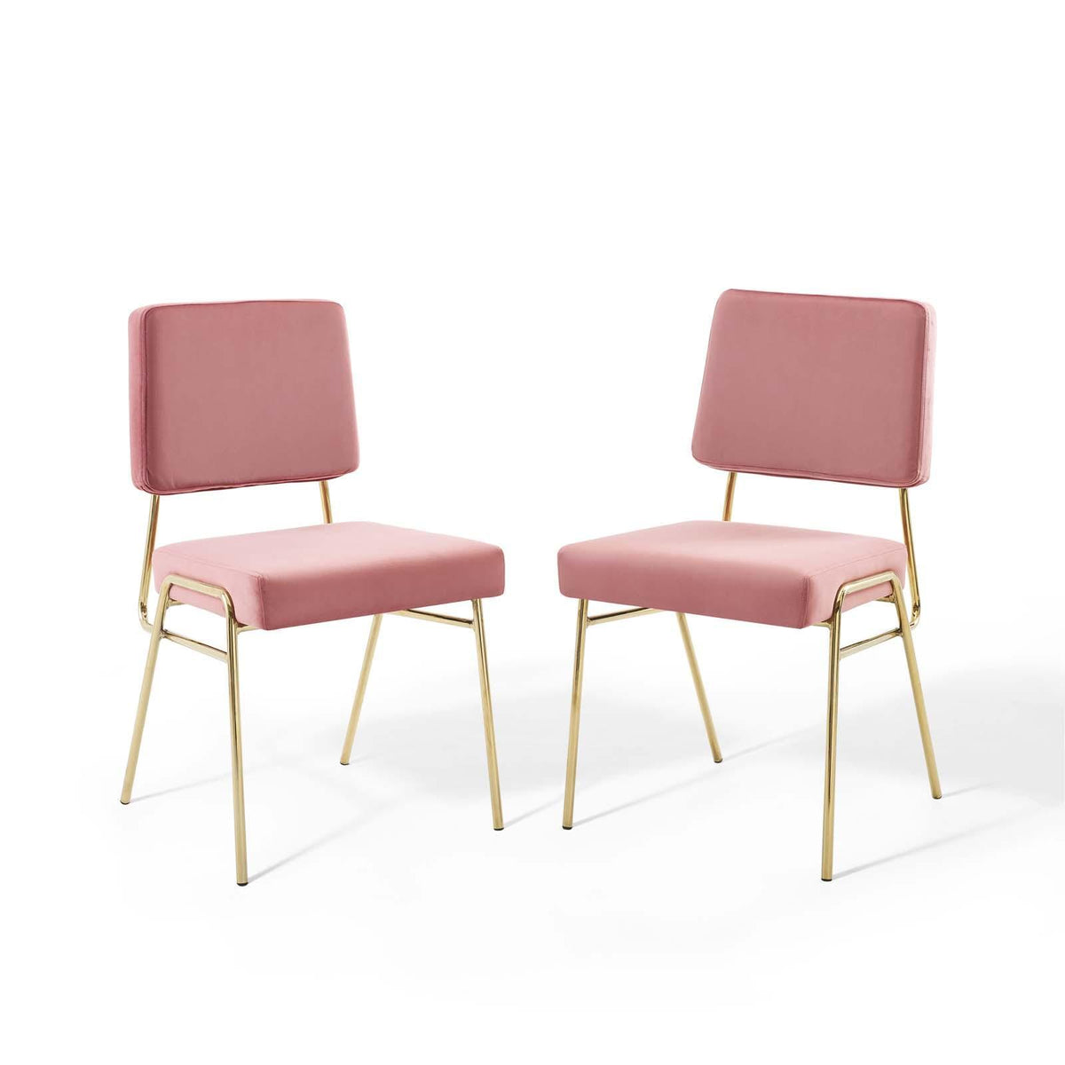 Modway Furniture Modern Craft Dining Side Chair Performance Velvet Set of 2 - EEI-4505