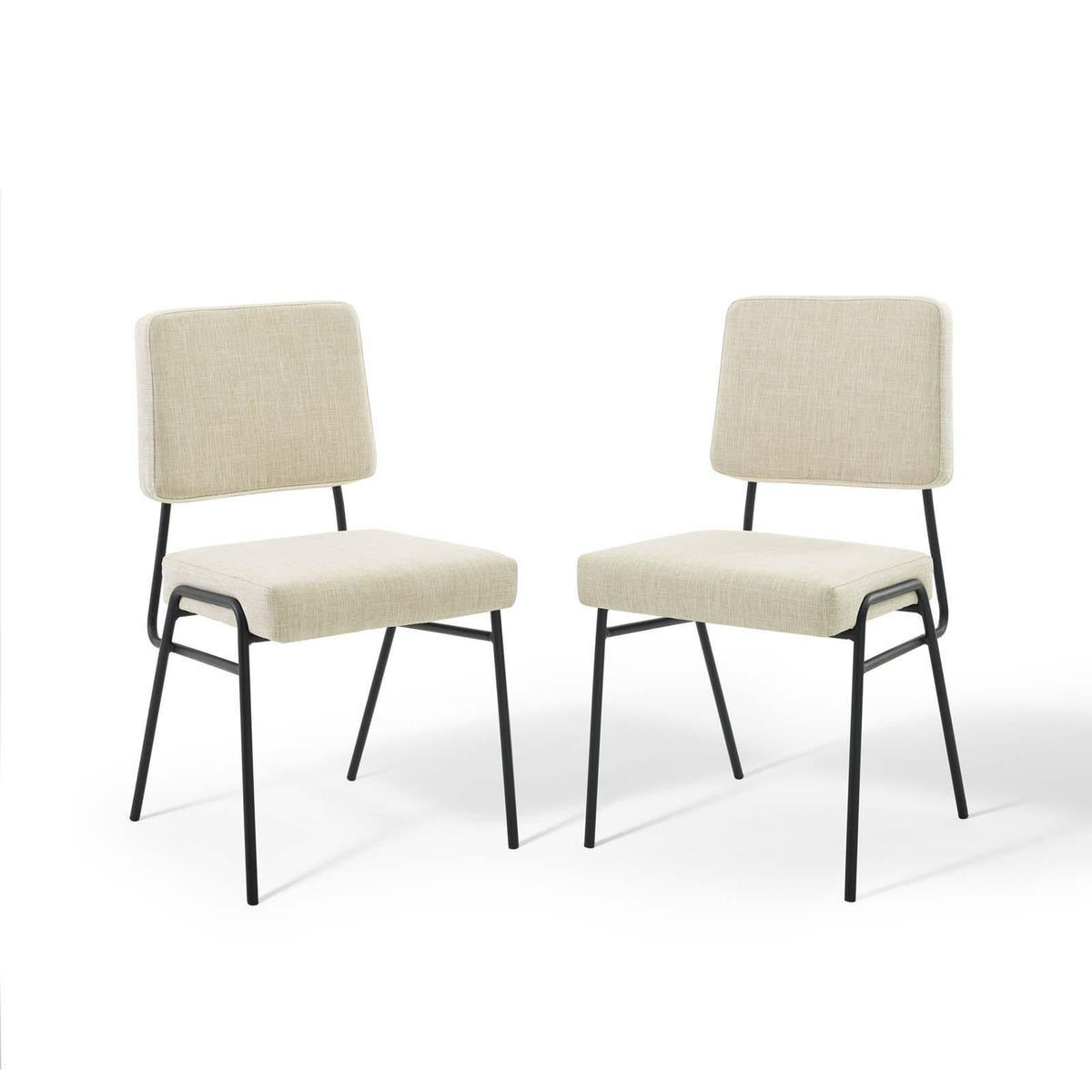 Modway Furniture Modern Craft Dining Side Chair Upholstered Fabric Set of 2 - EEI-4506