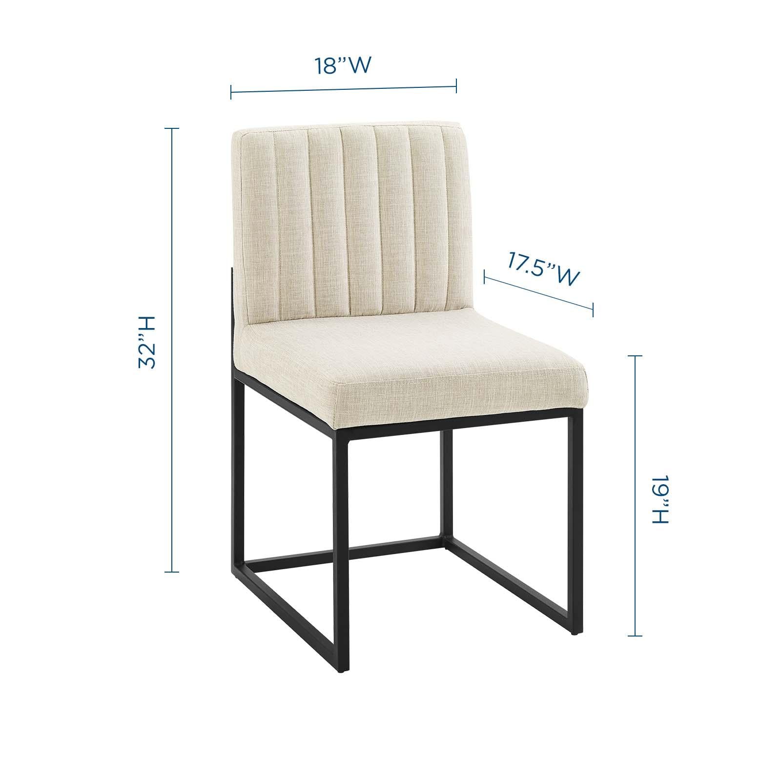 Modway Furniture Modern Carriage Dining Chair Upholstered Fabric Set of 2 - EEI-4508