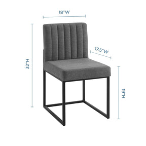 Modway Furniture Modern Carriage Dining Chair Upholstered Fabric Set of 2 - EEI-4508