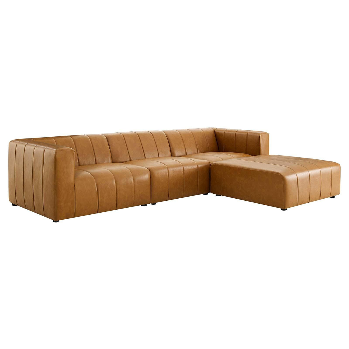 Modway Furniture Modern Bartlett Vegan Leather 4-Piece Sectional Sofa - EEI-4517