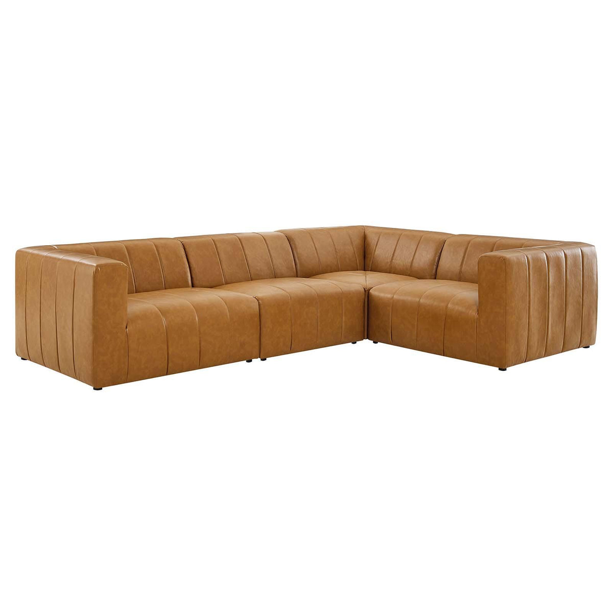 Modway Furniture Modern Bartlett Vegan Leather 4-Piece Sectional Sofa - EEI-4519