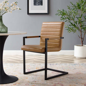 Modway Furniture Modern Savoy Vegan Leather Dining Chairs - Set of 2 - EEI-4522