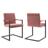 Modway Furniture Modern Savoy Performance Velvet Dining Chairs - Set of 2 - EEI-4523
