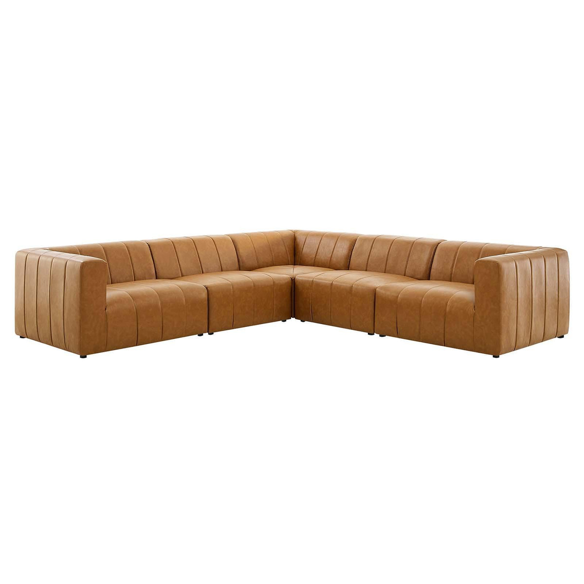 Modway Furniture Modern Bartlett Vegan Leather 5-Piece Sectional Sofa - EEI-4532