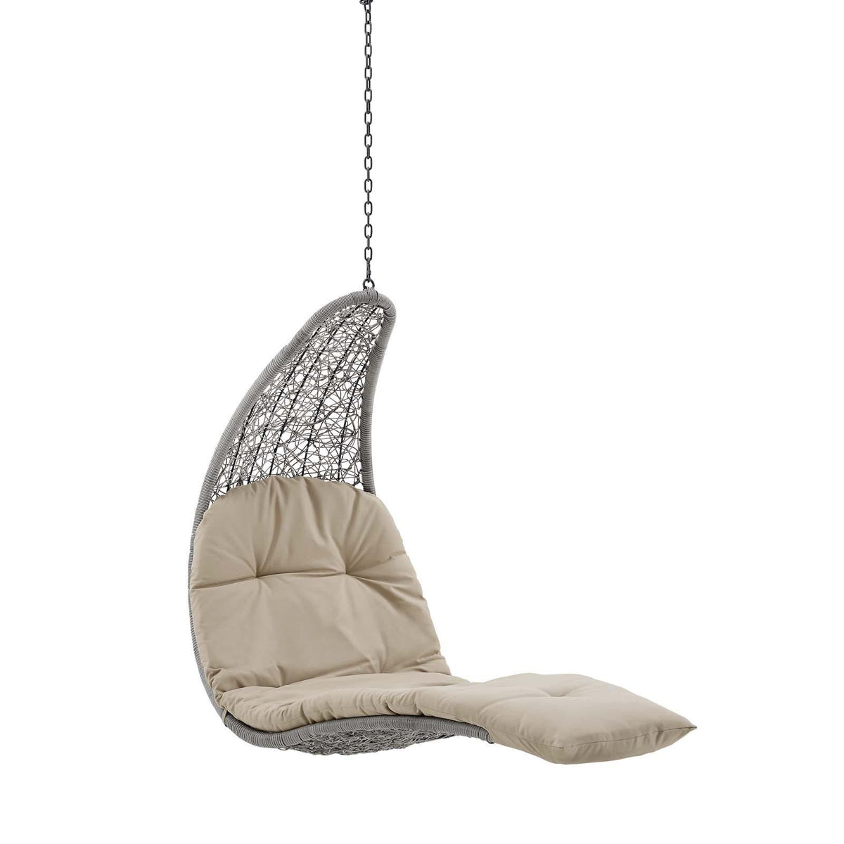 Modway Furniture Modern Landscape Hanging Chaise Lounge Outdoor Patio Swing Chair - EEI-4589