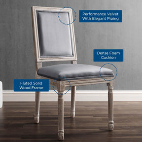 Modway Furniture Modern Court French Vintage Performance Velvet Dining Side Chair - EEI-4662