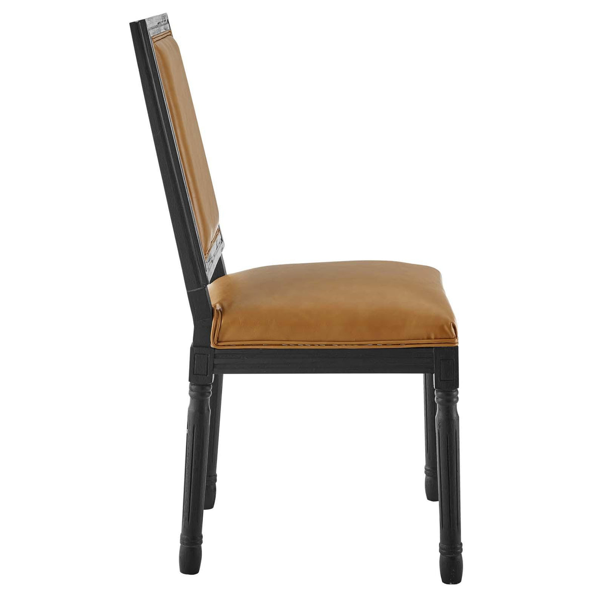 Modway Furniture Modern Court French Vintage Vegan Leather Dining Side Chair - EEI-4663