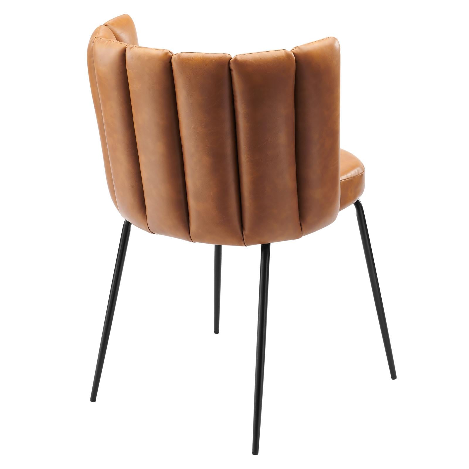 Modway Furniture Modern Virtue Vegan Leather Dining Chair Set of 2 - EEI-4676