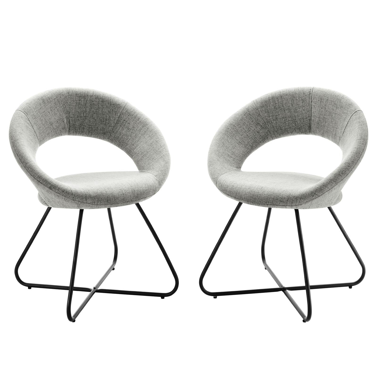 Modway Furniture Modern Nouvelle Upholstered Fabric Dining Chair Set of 2 - EEI-4683