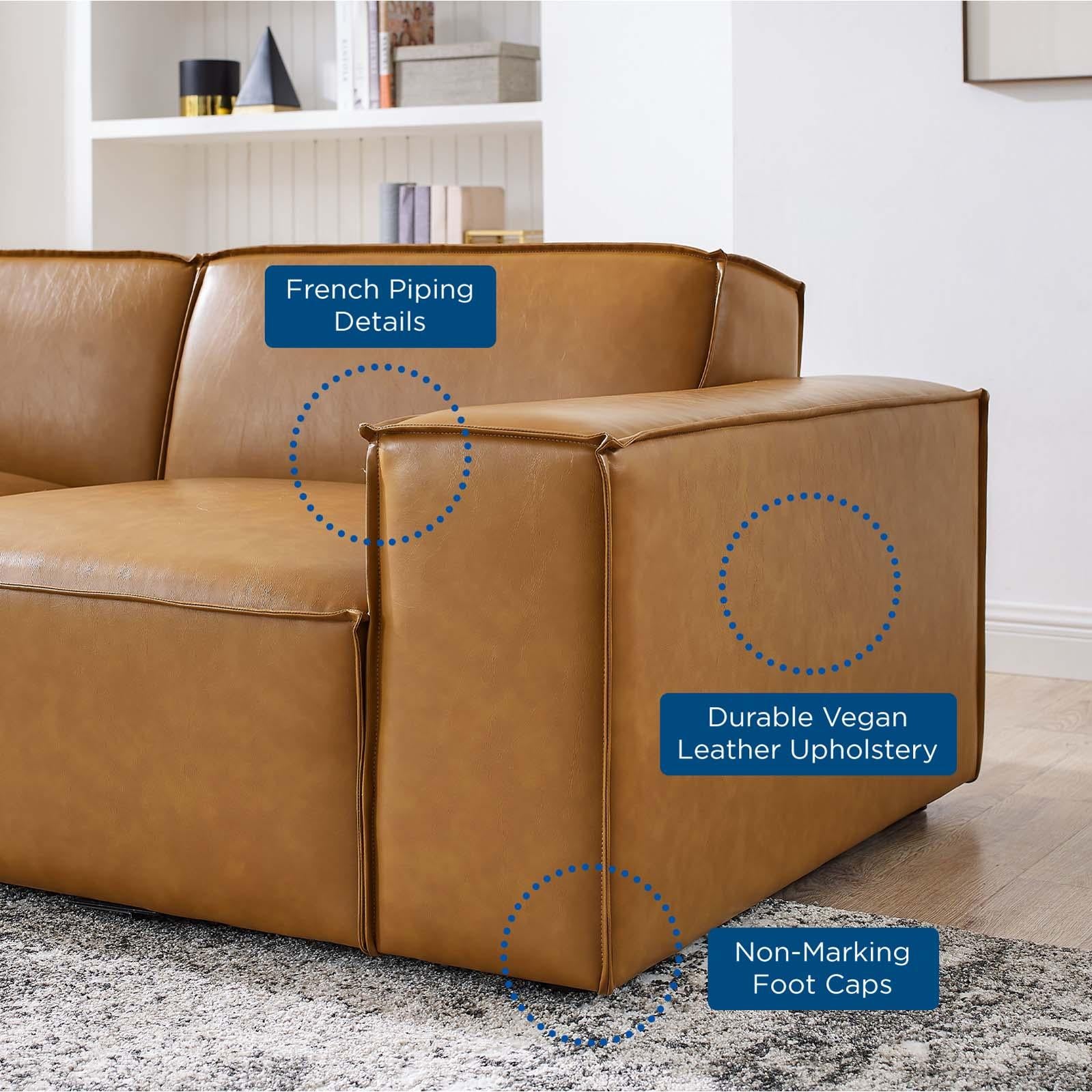 Modway Furniture Modern Restore 4-Piece Vegan Leather Sectional Sofa - EEI-4709