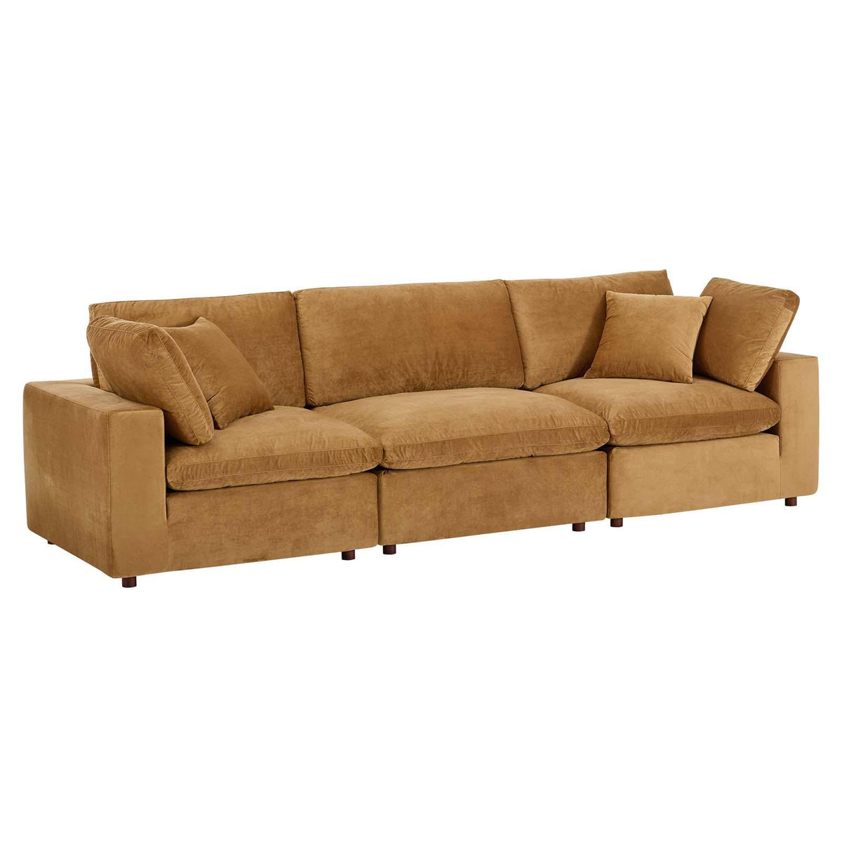 Modway Furniture Modern Commix Down Filled Overstuffed Performance Velvet 3-Seater Sofa - EEI-4817