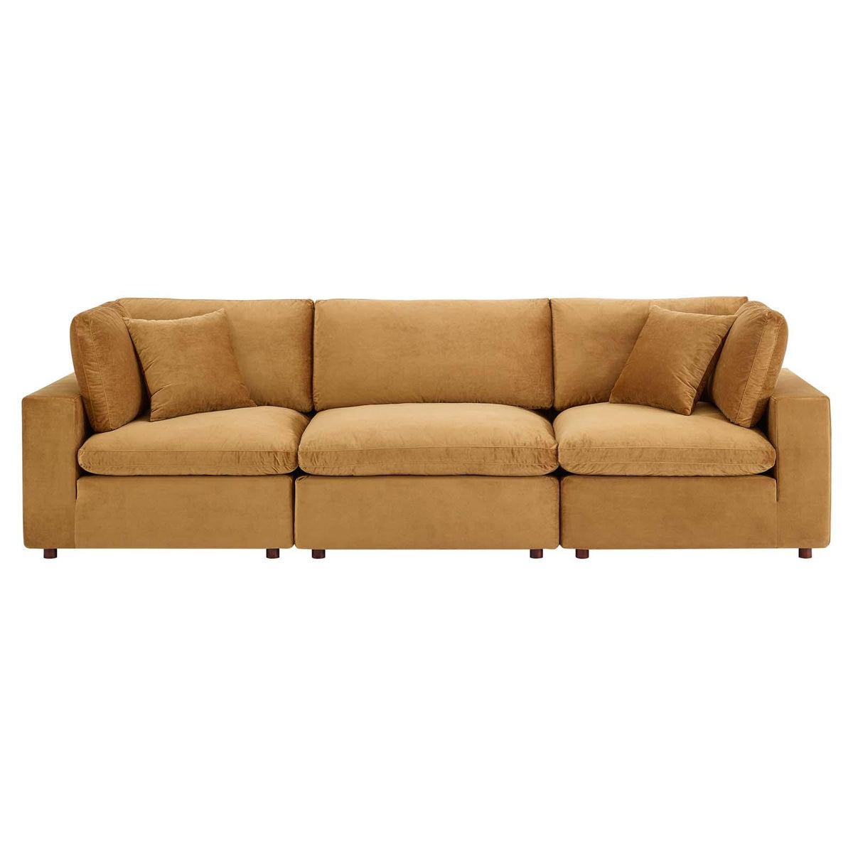 Modway Furniture Modern Commix Down Filled Overstuffed Performance Velvet 3-Seater Sofa - EEI-4817