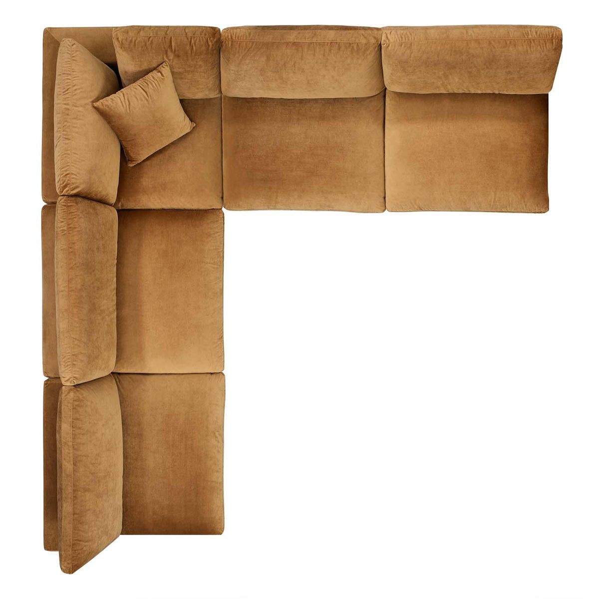 Modway Furniture Modern Commix Down Filled Overstuffed Performance Velvet 5-Piece Sectional Sofa - EEI-4822