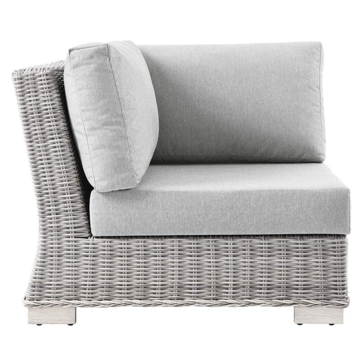 Modway Furniture Modern Conway Outdoor Patio Wicker Rattan Corner Chair - EEI-4838