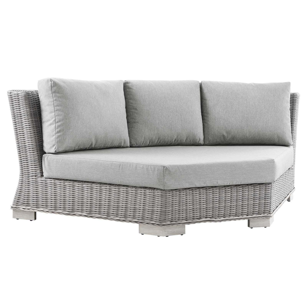 Modway Furniture Modern Conway Outdoor Patio Wicker Rattan Round Corner Chair - EEI-4844