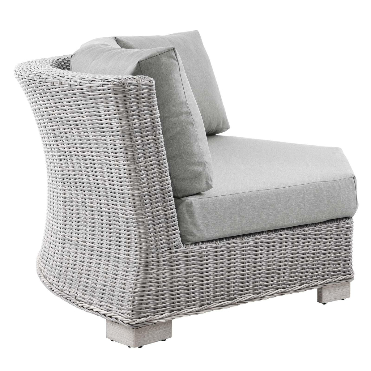 Modway Furniture Modern Conway Outdoor Patio Wicker Rattan Round Corner Chair - EEI-4844