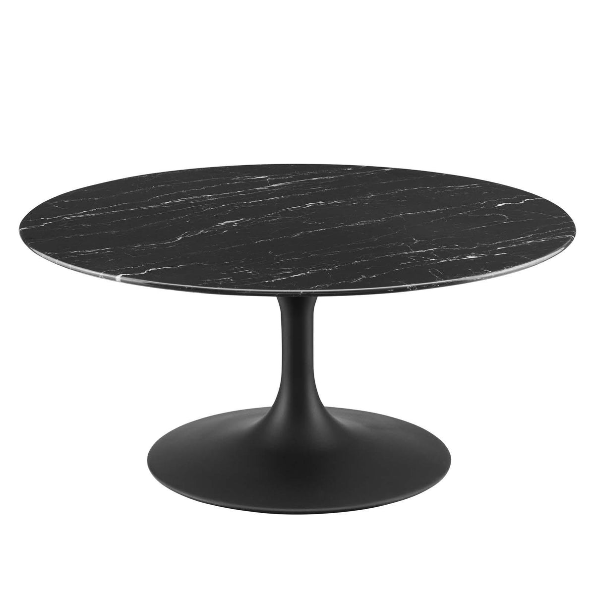 Modway Furniture Modern Lippa 36" Round Artificial Marble Coffee Table - EEI-4884