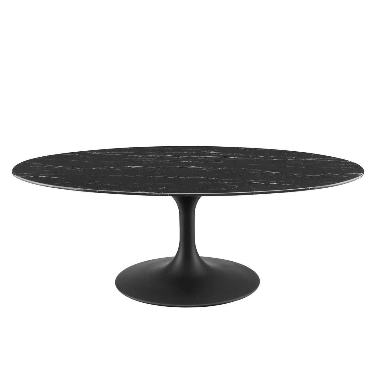 Modway Furniture Modern Lippa 48" Oval Artificial Marble Coffee Table - EEI-4886