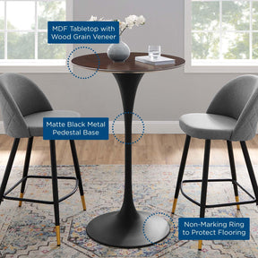 Modway Furniture Modern Lippa 28" Wood Bar Table - EEI-4890