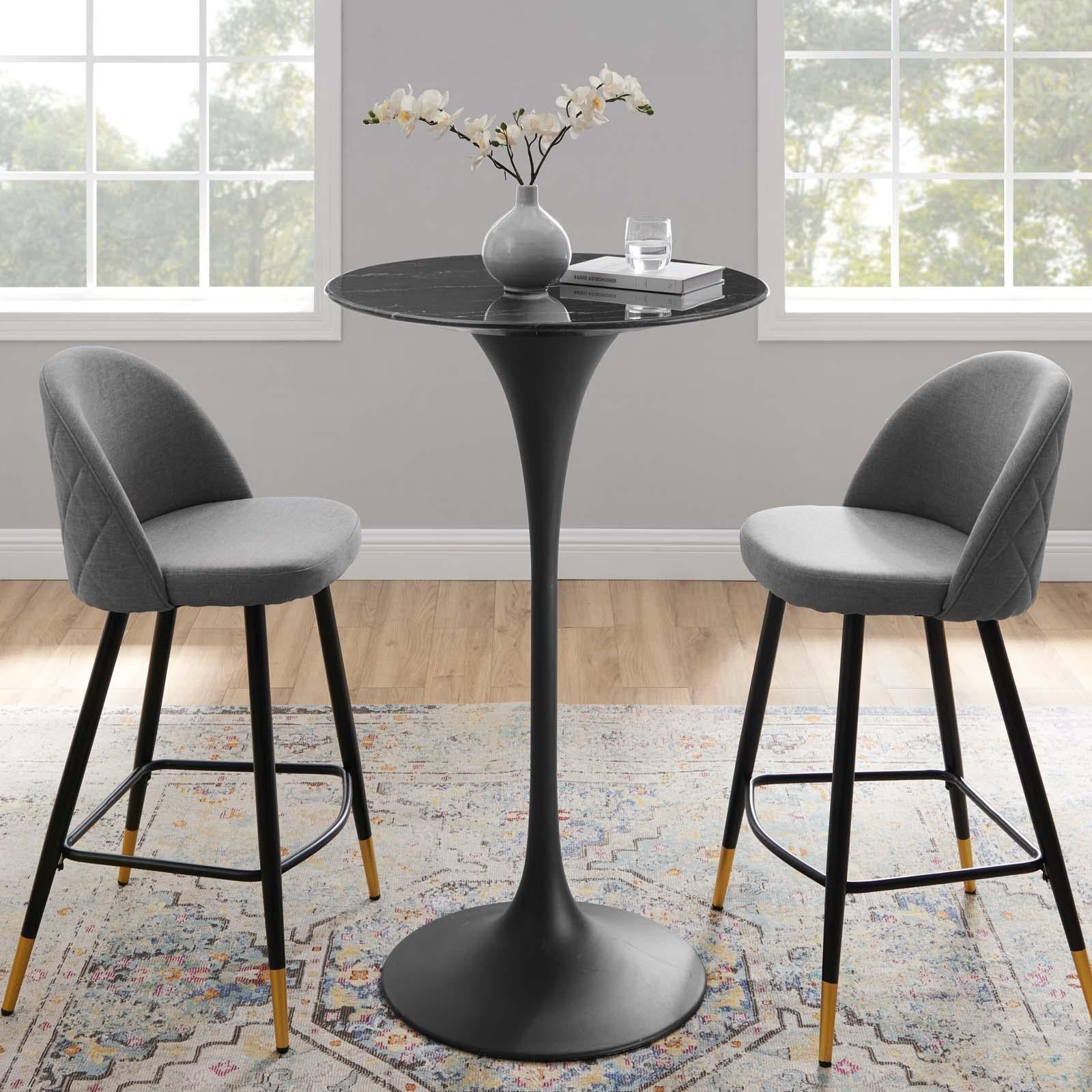 Modway Furniture Modern Lippa 28" Artificial Marble Bar Table - EEI-4892