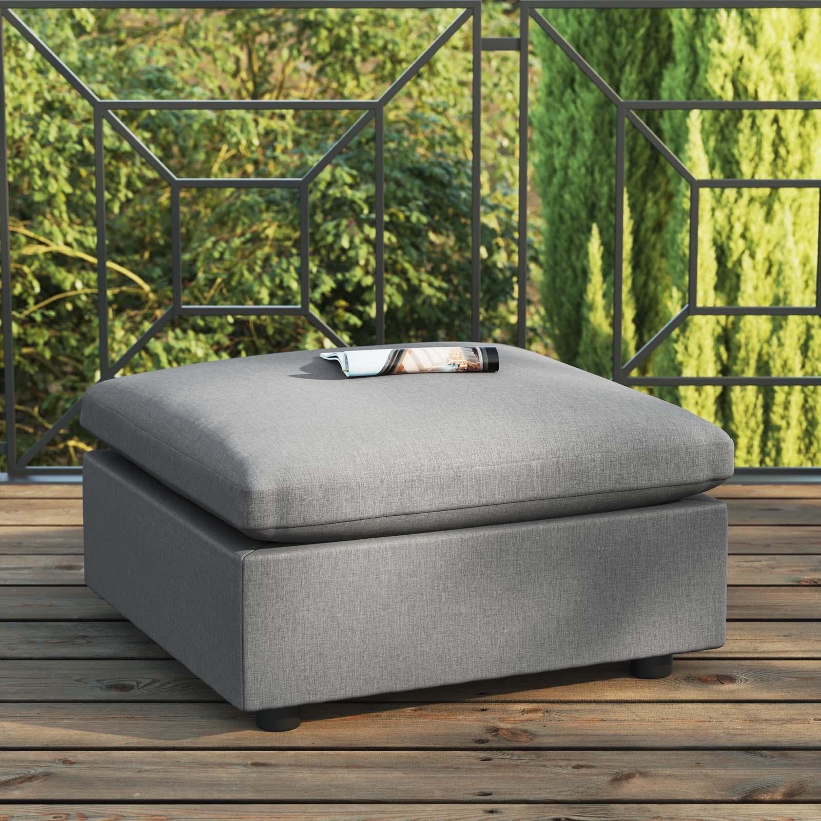 Modway Furniture Modern Commix Overstuffed Outdoor Patio Ottoman - EEI-4903