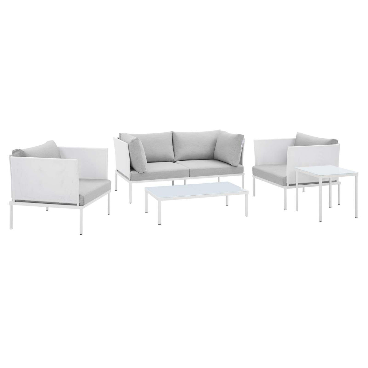 Modway Furniture Modern Harmony 5-Piece  Sunbrella® Outdoor Patio Aluminum Furniture Set - EEI-4924