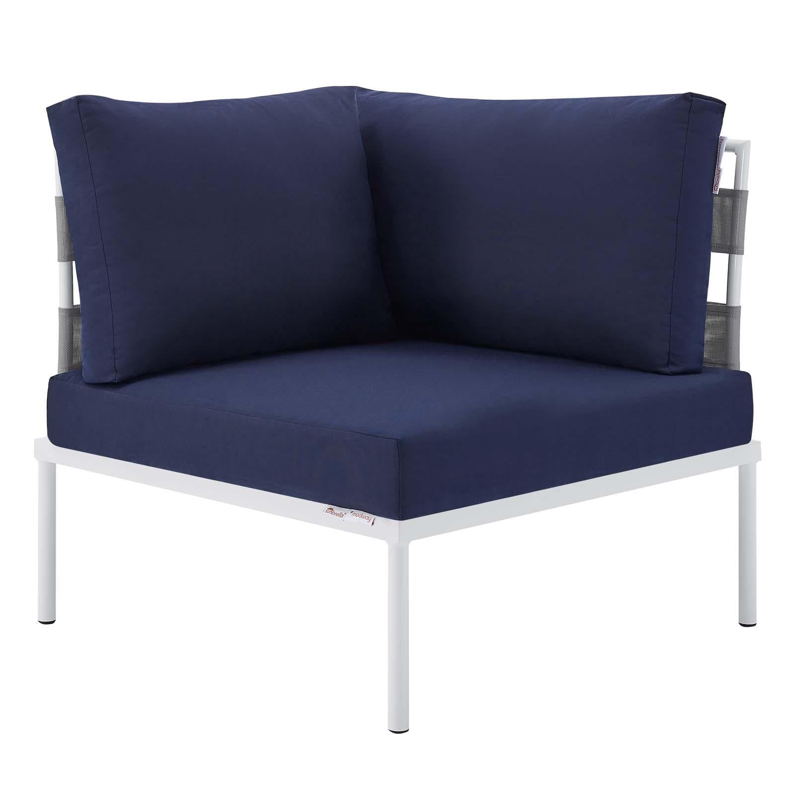 Modway Furniture Modern Harmony 8-Piece  Sunbrella® Outdoor Patio Aluminum Seating Set - EEI-4949