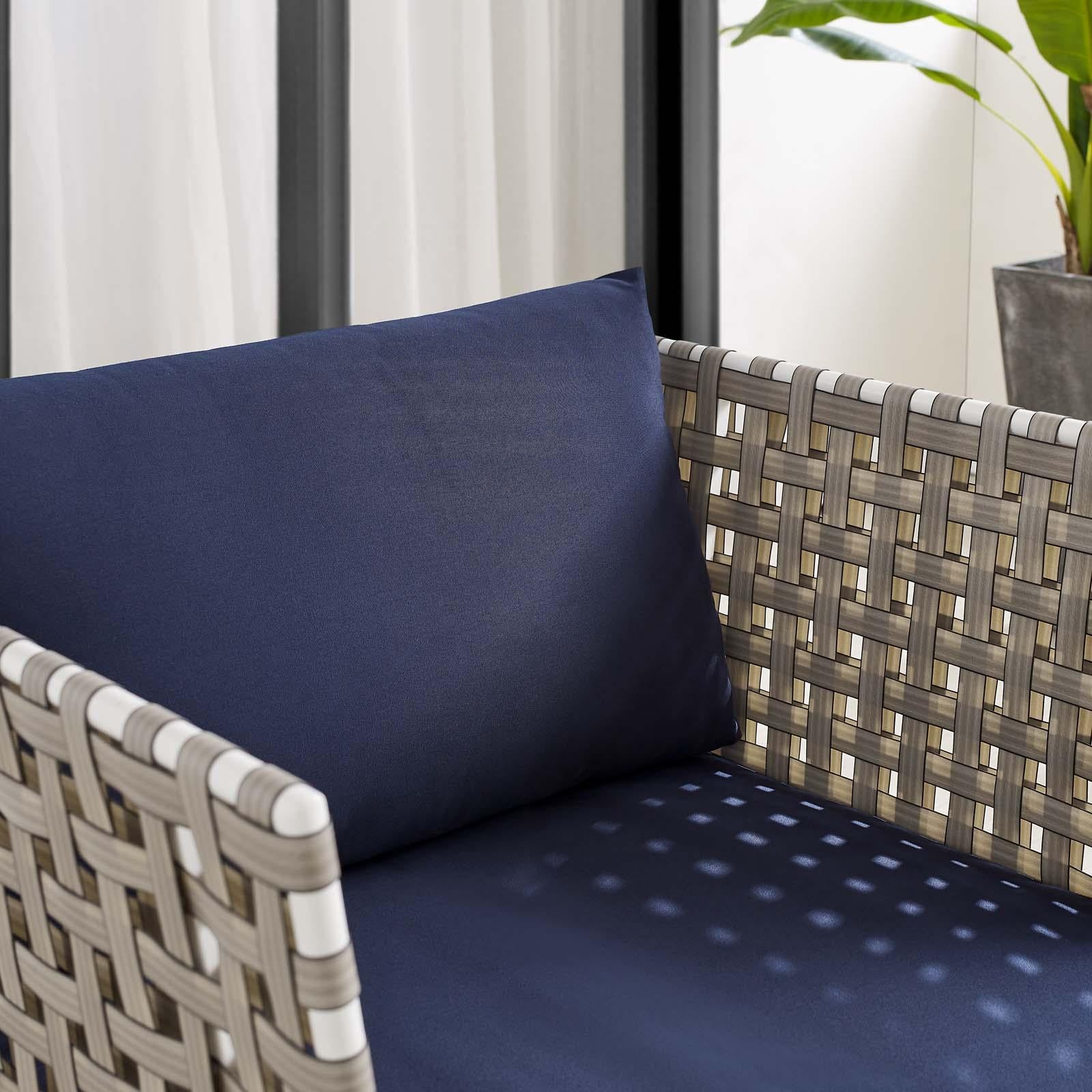 Modway Furniture Modern Harmony Sunbrella® Basket Weave Outdoor Patio Aluminum Armchair - EEI-4954