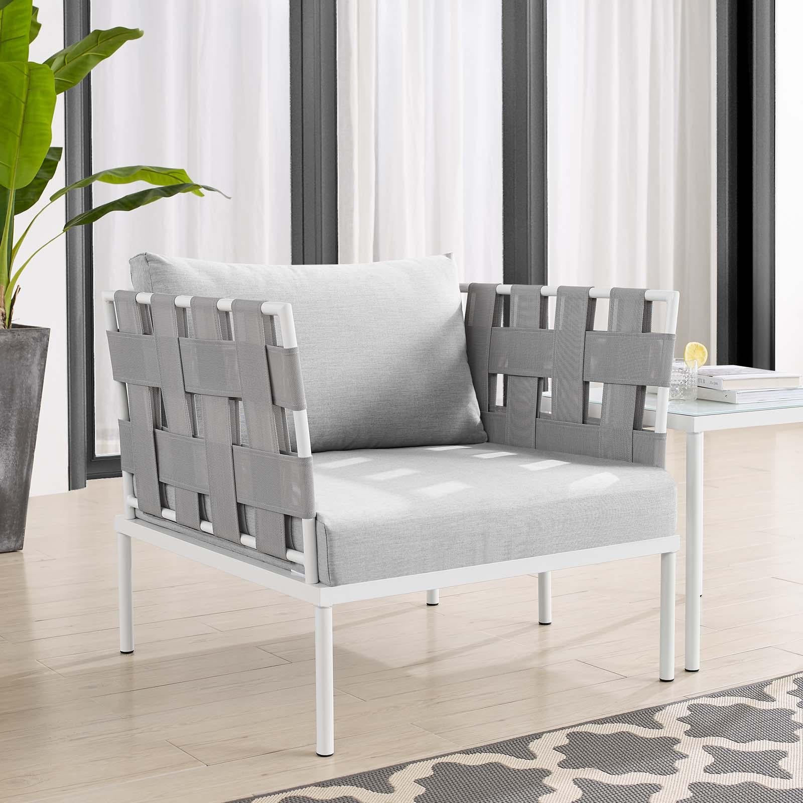 Modway Furniture Modern Harmony Sunbrella® Outdoor Patio Aluminum Armchair - EEI-4956