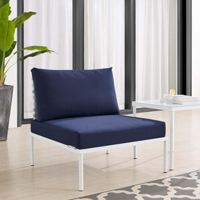 Modway Furniture Modern Harmony Sunbrella® Basket Weave Outdoor Patio Aluminum Armless Chair - EEI-4957