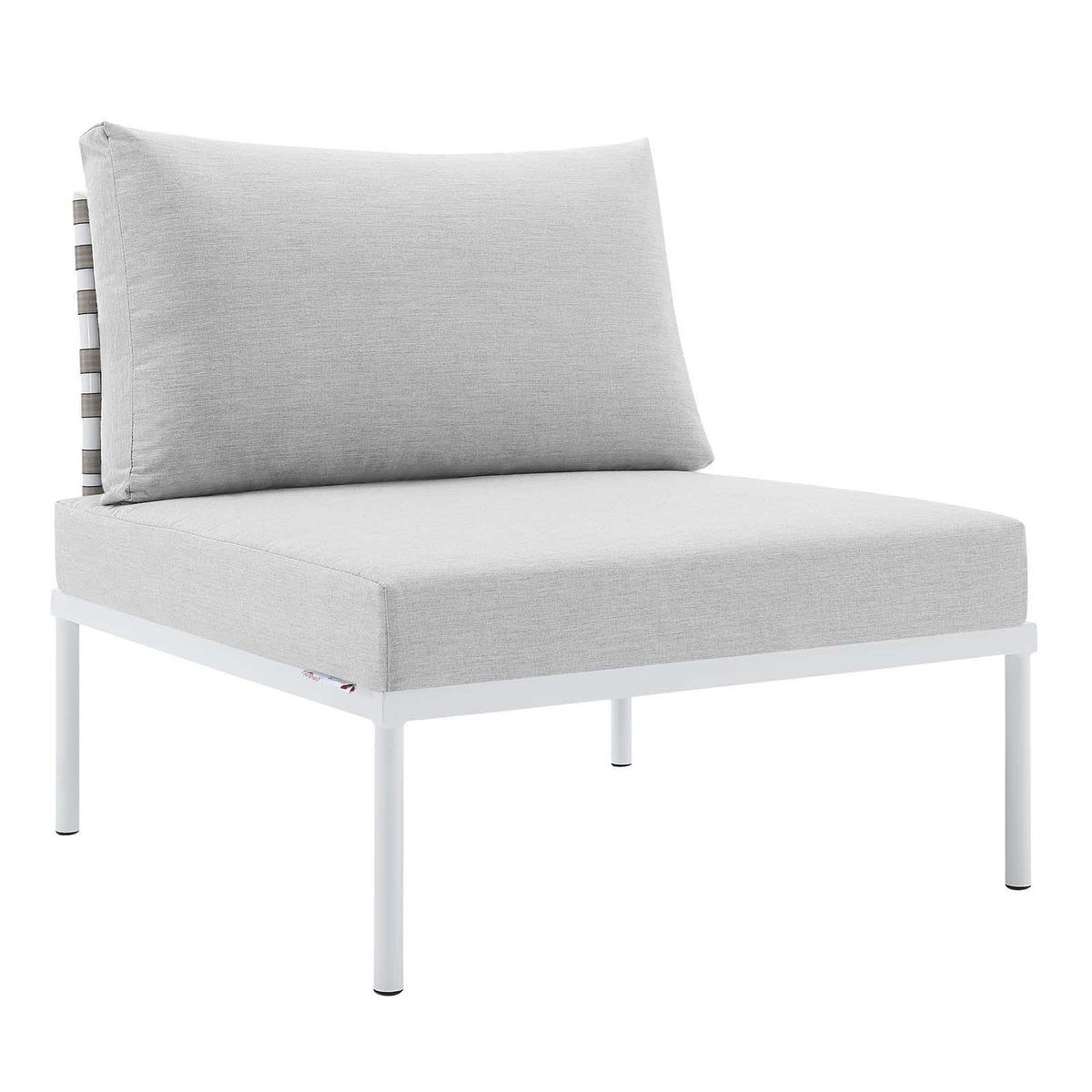 Modway Furniture Modern Harmony Sunbrella® Basket Weave Outdoor Patio Aluminum Armless Chair - EEI-4958