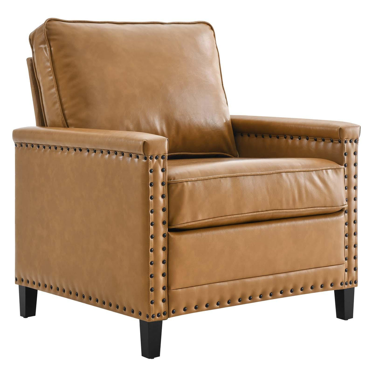 Modway Furniture Modern Ashton Vegan Leather Armchair - EEI-4990
