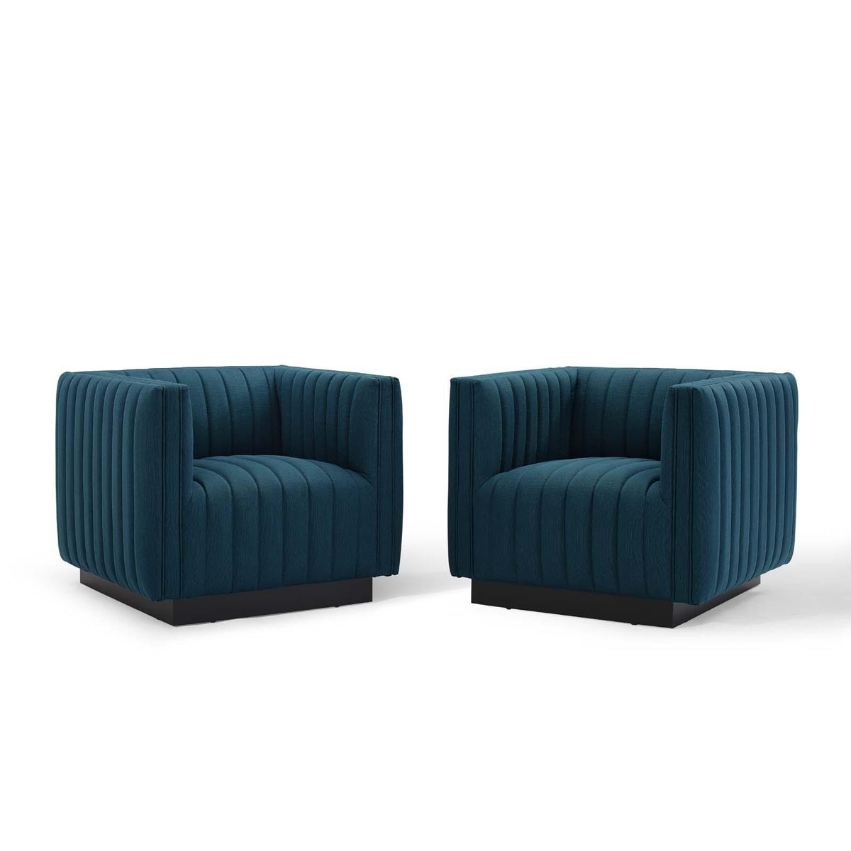 Modway Furniture Modern Conjure Tufted Armchair Upholstered Fabric Set of 2 - EEI-5045