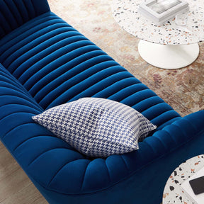 Modway Furniture Modern Announce Performance Velvet Channel Tufted Loveseat - EEI-5054