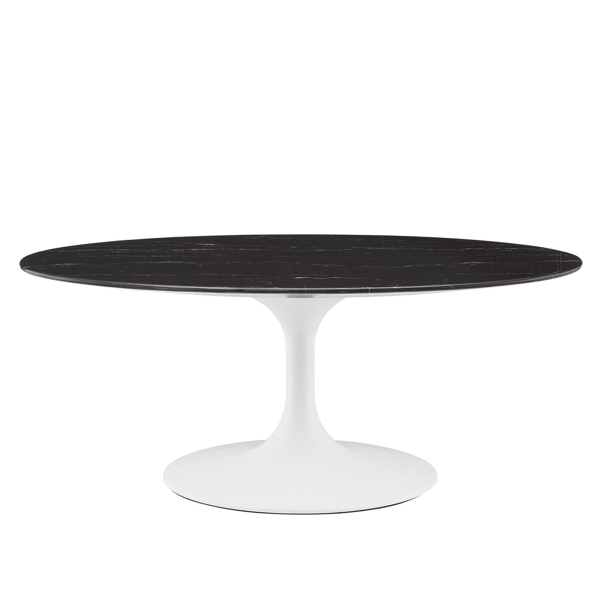 Modway Furniture Modern Lippa 42" Oval Artificial Marble Coffee Table - EEI-5192